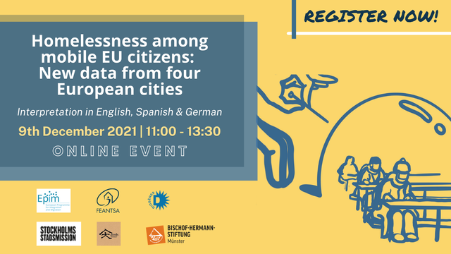 Homelessness among mobile EU citizens: on line event on 9th December